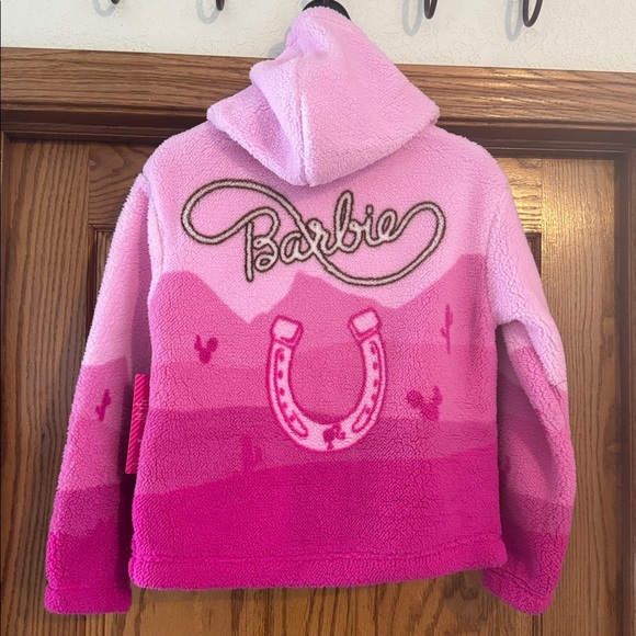 Barbie Pink Fleece Jacket with Cowgirl Graphic - Picture 2 of 2